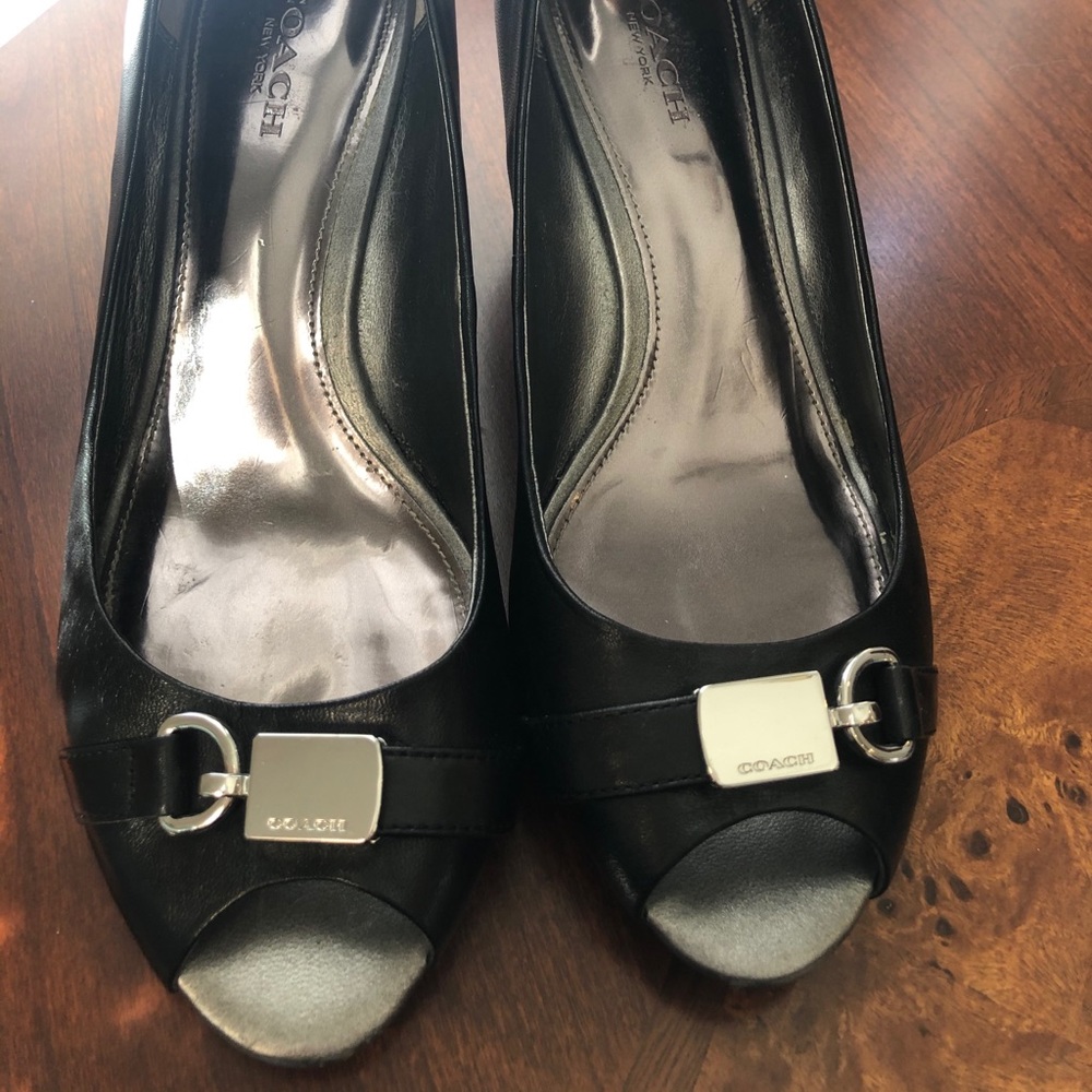Coach open toe shoes